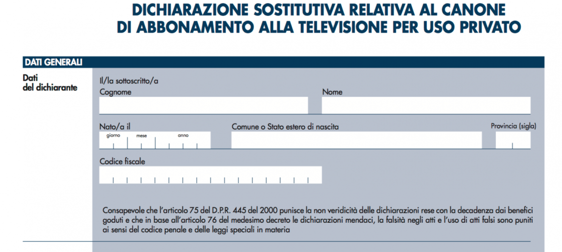 disdire canone rai